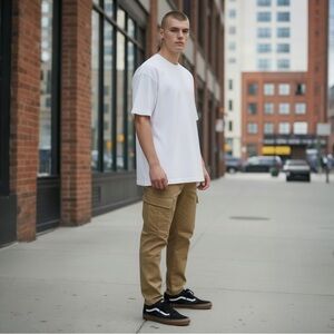 NWOT Size 16 Vans Old Skool Sneakers - black, white, gum sole